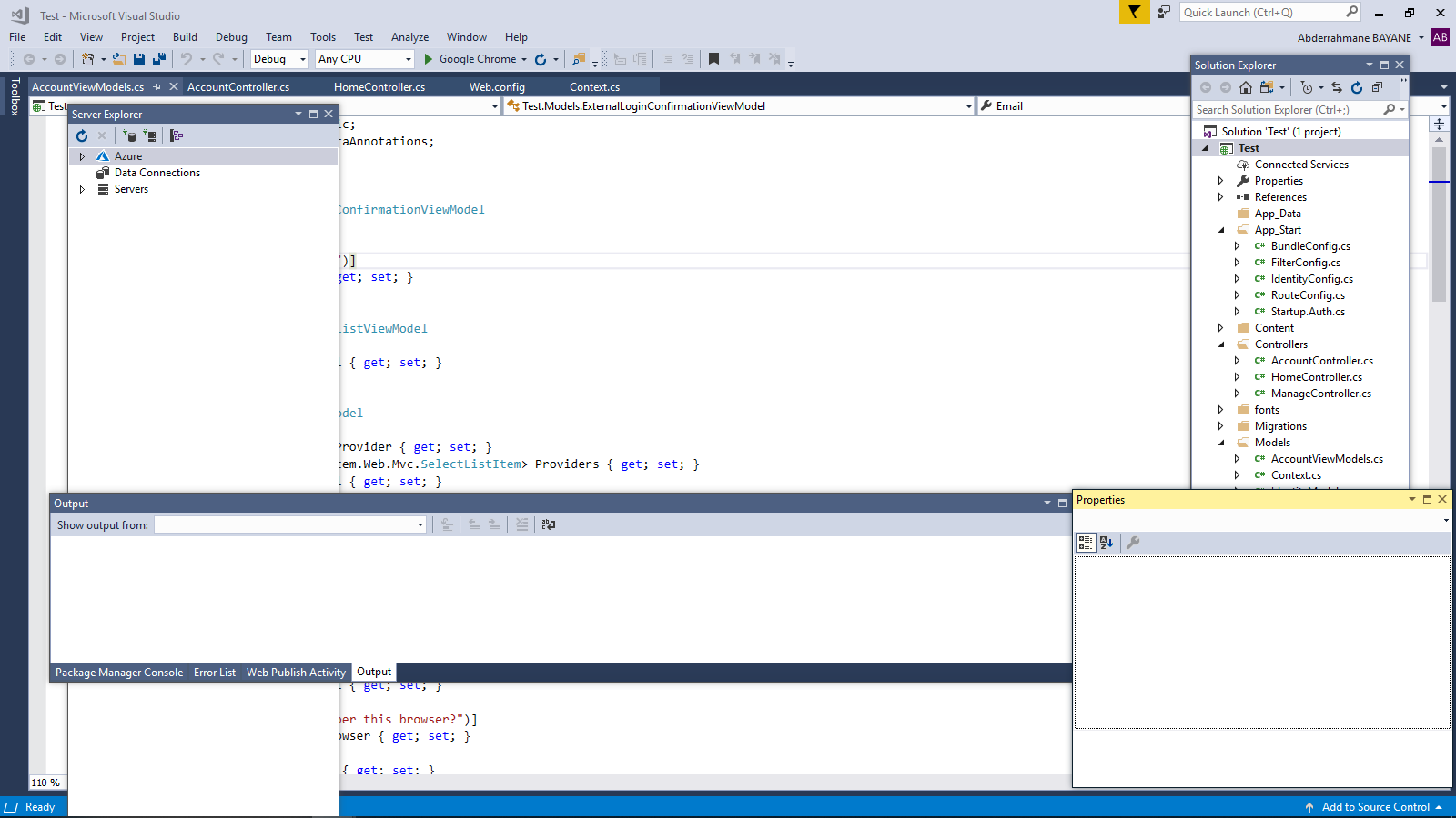 visual studio window layout